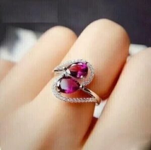 Pear Two Stone Ring