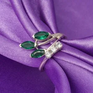 Green Marquise Solitaire Ring