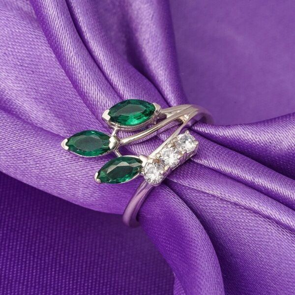 Green Marquise Solitaire Ring