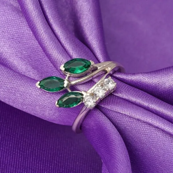 Green Marquise Solitaire Ring