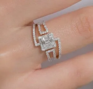 Baguette Solitaire Promise Ring