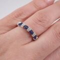 Oval Half Eternity Band