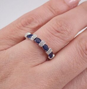 Oval Half Eternity Band