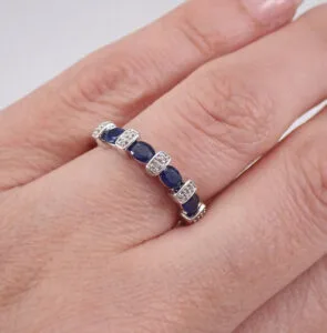Oval Half Eternity Band
