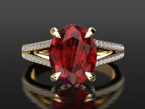 Oval Solitaire Wedding Ring
