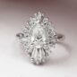 Pear Party Wear Ring