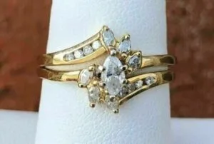 Marquise Solitaire Anniversary Ring