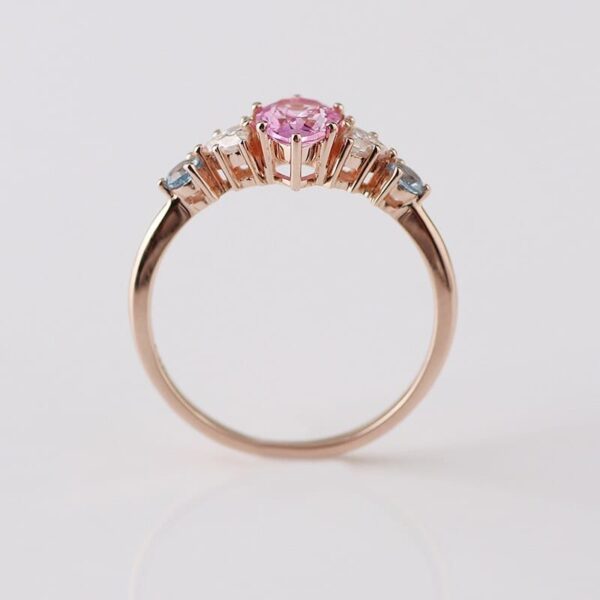 Pretty 2.5Ct Pink Pear Cut Solitaire Perfect Anniversary Gift Ring For Wife | Forever One Ring - Image 8