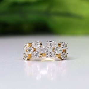 Oval Half Eternity Ring