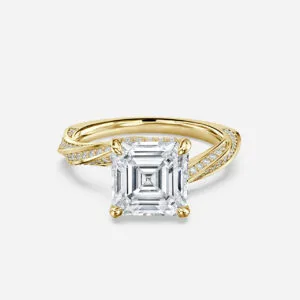 Asscher Solitaire Engagement Ring