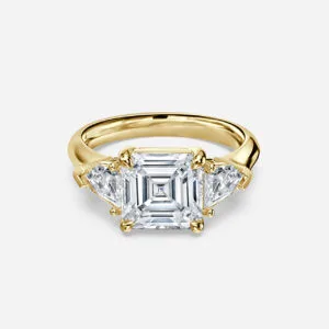 Asscher Three Stone Ring