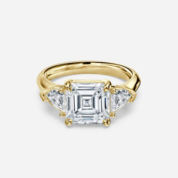 Asscher Three Stone Ring