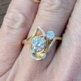 Round Two Stone Engagement Ring