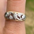 White Round Bezel Ring