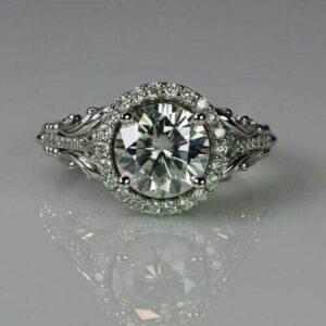Round Halo Engagement Ring