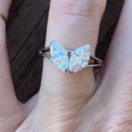 White Marquise Cut Ring