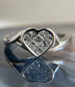 Princess Cut Cluster Ring