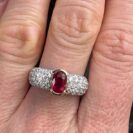 Red Oval Cut Ring