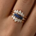 Baguette Solitaire Ring Set