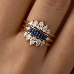 Baguette Solitaire Ring Set