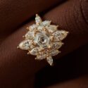 Hexagon Halo Anniversary Ring
