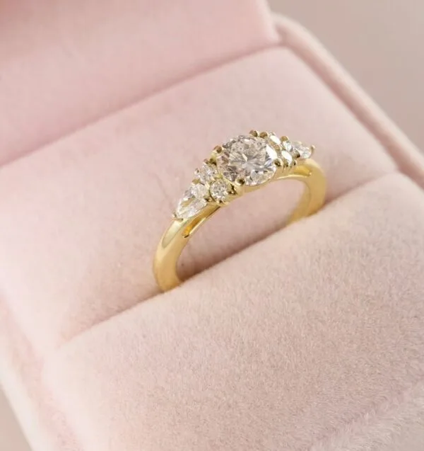White Round Solitaire Ring