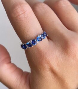 Blue Pear Cut Band
