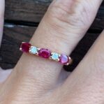 Oval Half Eternity Band