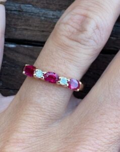 Oval Half Eternity Band