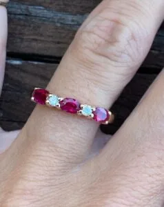 Oval Half Eternity Band