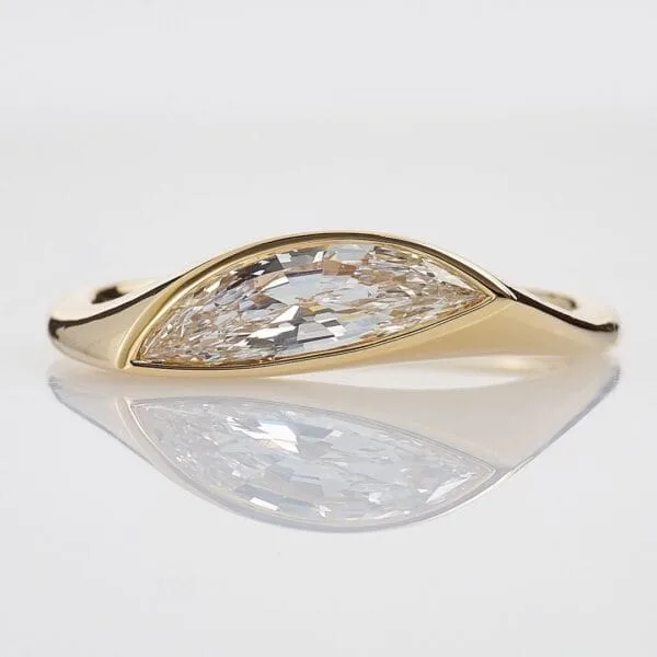 Half Moon Bezel Ring
