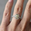 Yellow Radiant Halo Ring