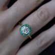 White Round Bezel Ring