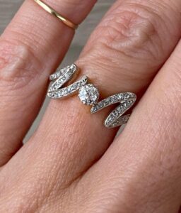 White Round Solitaire Ring