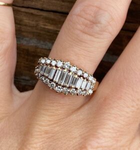 Baguette Solitaire Wedding Ring