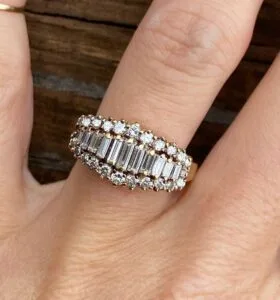 Baguette Solitaire Wedding Ring