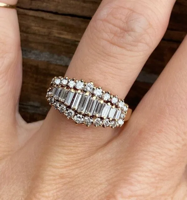 Baguette Solitaire Wedding Ring