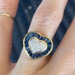 Heart Shape Cluster Ring