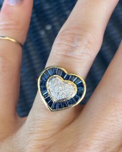 Heart Shape Cluster Ring