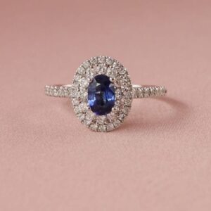 Oval Double Halo Ring