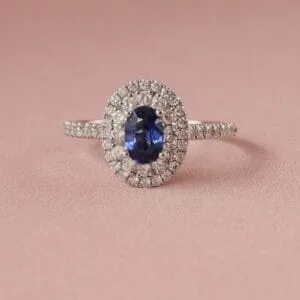 Oval Double Halo Ring