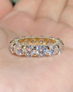 Dazzling 3.10Ct Round Cut Full Eternity Best Engagement Band Ring For Her | Women Jewelry