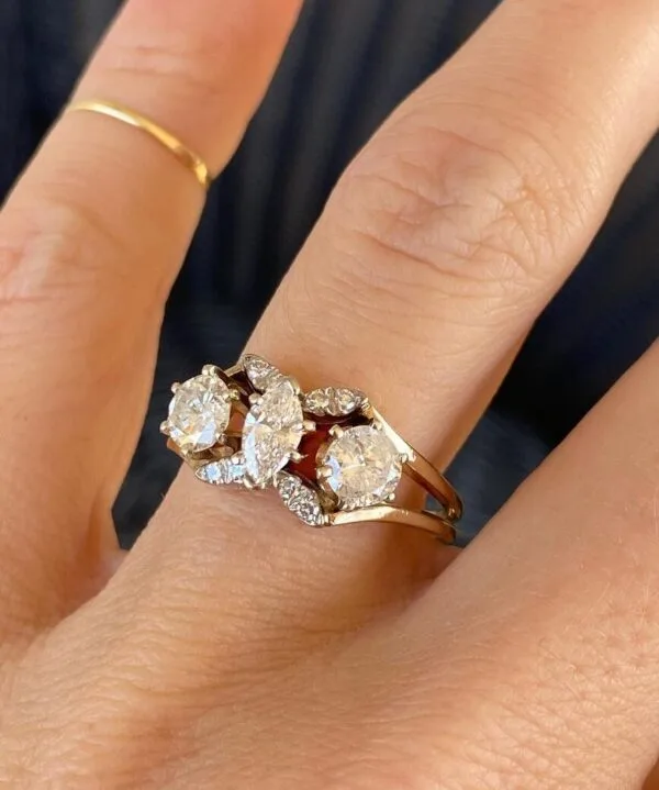 Marquise Solitaire Wedding Ring