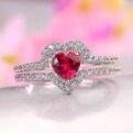 Heart Cut Solitaire Ring