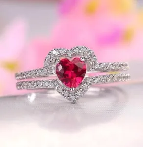 Heart Cut Solitaire Ring