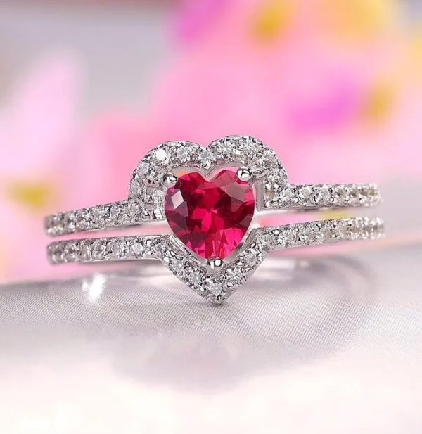 Heart Cut Solitaire Ring
