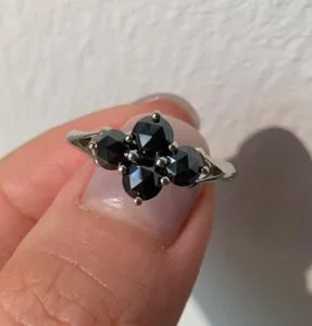 Fancy 2.70Ct Black Round Cut Prong Best Anniversary Ring For Wife | Jewelry Collection