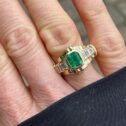 Green Emerald Bezel Ring