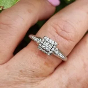 Trendy 1Ct White Round Cut Solitaire Birthday Gift Ring | Forever One Ring