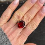 Red Oval Cut Ring